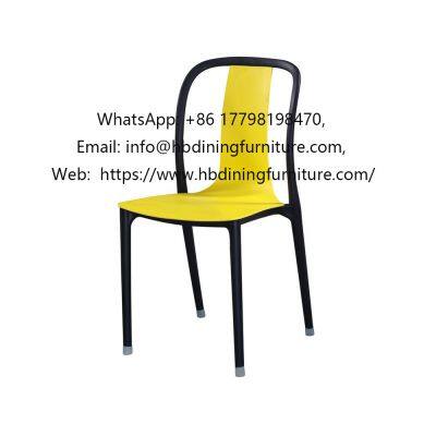 yellow One-piece all-plastic armchair