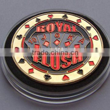 Poker Chip Card Guard-royal flush