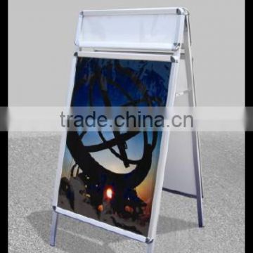 Double Sided A Frame Sidewalk Advertisement Stand Market Pavement Snap Display