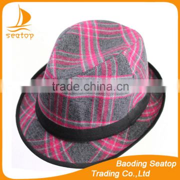 hot saler autumn plaid hat Both men and women cloth cap