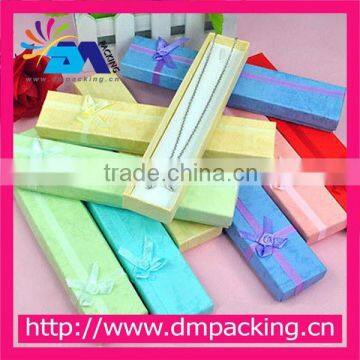 Printed paper necklace jewelry packing box with insert