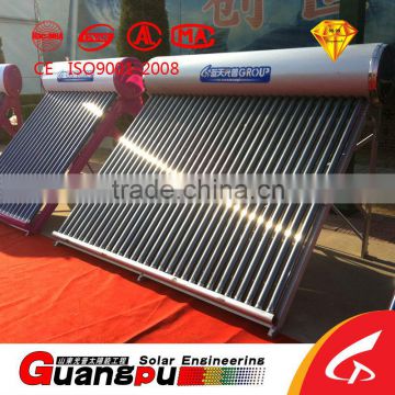 compact pressured heat pipe solar water heater