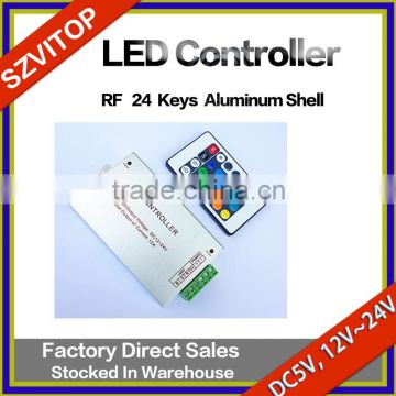 RF LED Light Strip Remote Controller Aluminum Case/Shell 24Keys DC5V,12V,24V JM-RFL24