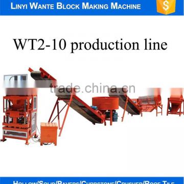 Wante Machinery WT2-10 newest improved clay interlocking brick eco soil compressed factory price