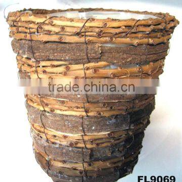 Natural Rattan Flowerpot