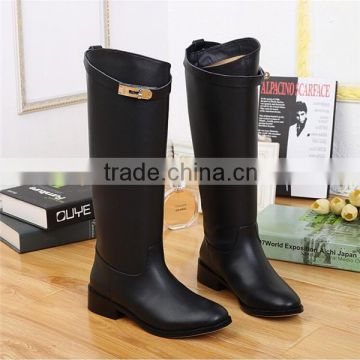 genuine leather handmade leather winter lace up knee high boots