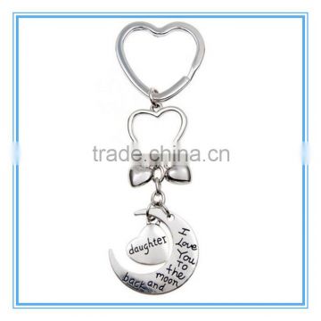 I Love You To The Moon,Moon and Heart Pendant Key Chain                        
                                                Quality Choice