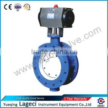 Pneumatic flange type Soft seal butterfly valve