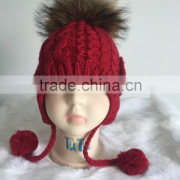 High Quality Pom Pom Cheap Custom Winter Hat/ Knitted Beanie/ Knitted Hat