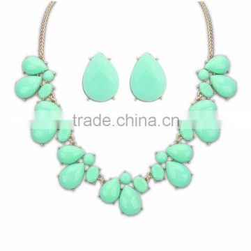 Wholesale newest design summer fashionable joker droplets jewelry sets for women