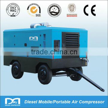 trailer mounted Diesel engine Portable screw Air Compressor for sand blasting