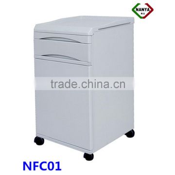 NFC01 ABS Top hospital bedside cabinet with wheels