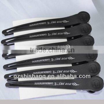 salon carbon plastic hair clips, heat resistent hair clips