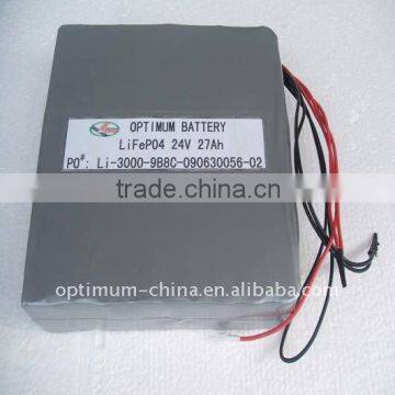 Backup battery 24V 27AH lifepo4 battery