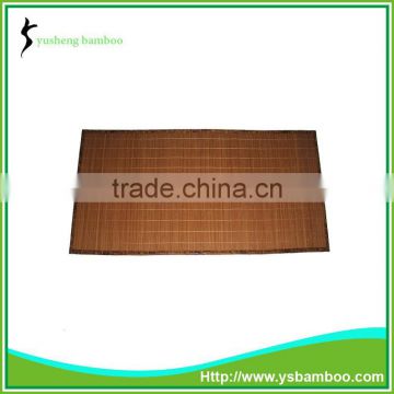 Rectangular brown bamboo mat