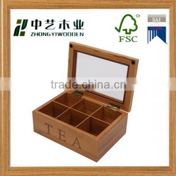 hot selling BSCI wooden tea bag storage gift case box for christmas sale