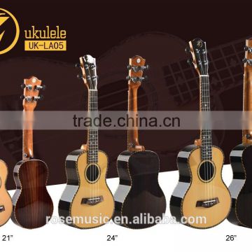 Solid spruce+ rosewood tenor ukulele of high quality from China factory(UK-LA05-26)