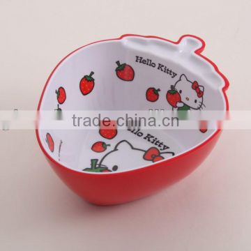 Strawberry shape cute melamin dinner bowl candy bowl for children