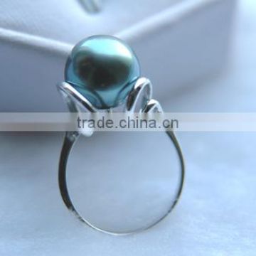 fashion design peacock tahitian pearl ring