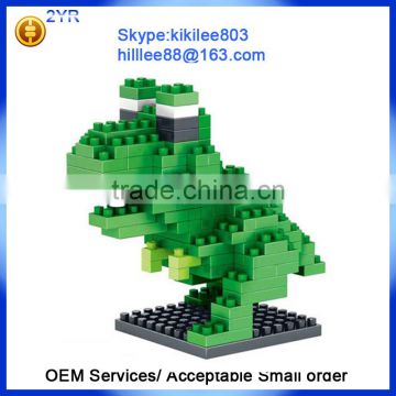 factory direct sale small plastic toy blocks dinosaur diamond building block