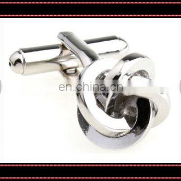 elegant design metal silver knot cufflinks