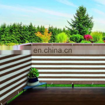 Anti UV Color Strip Balcony Shade Net , Outdoor Plastic Fence Netting