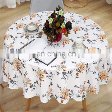 Custom design plain polyester round tablecloth table cloth round