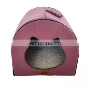 Colorful pet tent dog house Fashion felt warming Foldable Pet Bed House