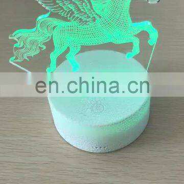 High Quality 3D Led Table Night Lamp White Crack Touch Base For Decoration