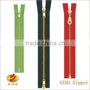 High Quality No.3 Fashion Golden Cloth metal Zipper for Jackets