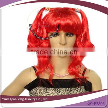 high quality synthetic red party costumes cosplay wig