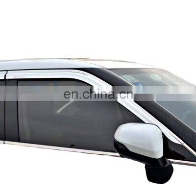 Chrome door visor side window deflector shade sun rain shield silver strips guard for Honda Avancier URV 2016