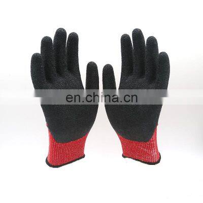 Heavy Duty Puncture Resistant Palm Coated Latex Anti Cutting Protection Gloves