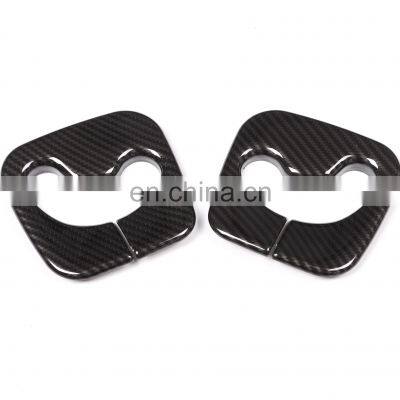 2pcs Carbon Fiber ABS Plastic Car Safety Belt Cover Trim For BMW X3 Series f25 2010-2017 Accessories