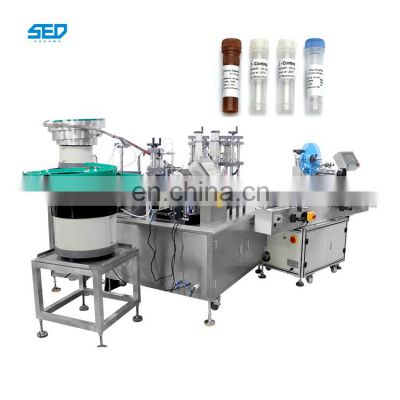 Pharmaceutical Detection Reagent Test Tube Capping Labeling Filling Machine