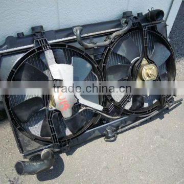 USED AUTOMOBILE PARTS RADIATOR WITH FAN FOR TOYOTA, HONDA, NISSAN, MAZDA, SUZUKI AND OTHER MAKERS