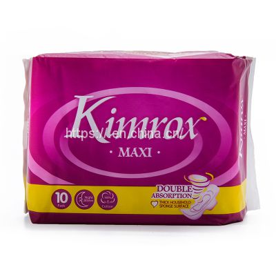 Sanitary Pads For Women, Maxi Super Absorbent Night Pads, With Wings, Unscented, 10 Count
