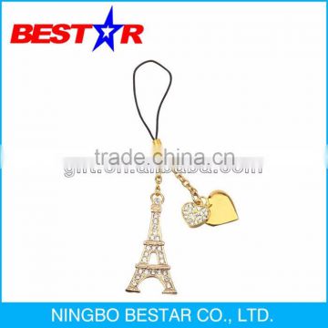 Fashionable Mobile Phone Pendant in metal material