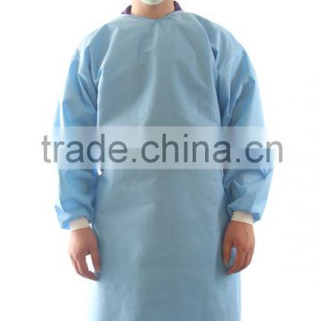 Long Sleeve Disposable SMS Non-woven Sterilized Knit Cuffs Surgical Gown