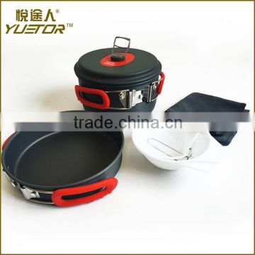 Popular cinsa enamel cookware with carry bag