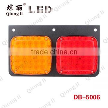 82 LED iron plate anti-shock square led tail lights 24v truck