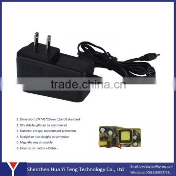 EU/US/UK/AU Plug ac dc Adapter with environment protection and fireproof
