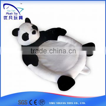 factory custom 135cm 162cmanimal FUR lifelike panda plush animal baby mat