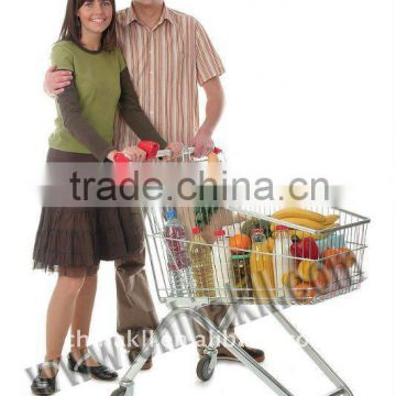 european style supermarket shopping trolley