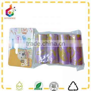 royal purple dog waste bag packed 4 rolls used outdoor for export