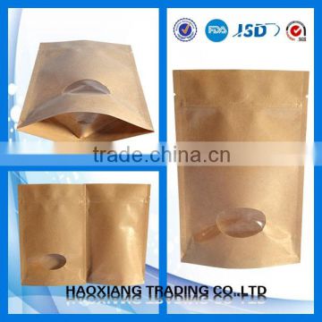 Manufacture rplastic bags zipper top kraft paper bags for food packaging