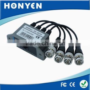 4 CH 15cm mini cable male BNC passive video transceiver