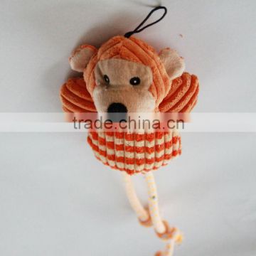 2013 new plush toy pet toy plush with rope monkey