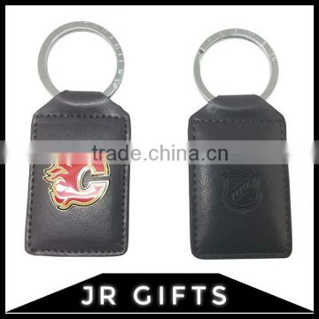 Factory Price Dark Grey Leather keychain for men