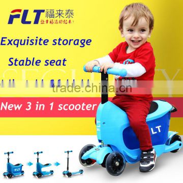 2016 New 3 in 1 Kids Scooter with Multi-Functional Suitcase